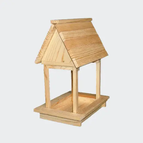 Handcrafted wood well house kit with glue-only assembly
